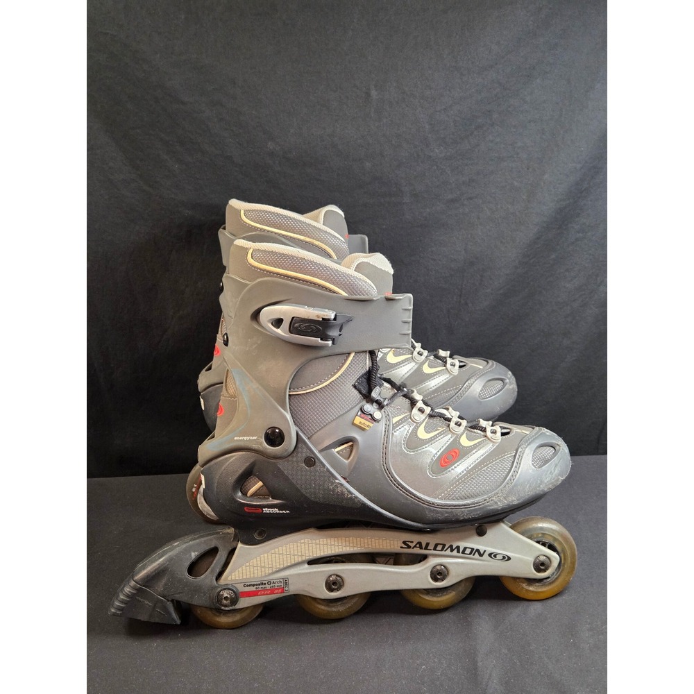 Salomon DR 85 Inline Skates Mens Size 10 Grey Black Composite Arch Rollerblades
